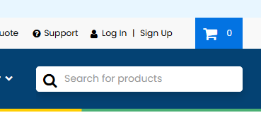 A screenshot of the top right corner of the shop.epslearning.com desktop site showing Log In and Sign Up links.
